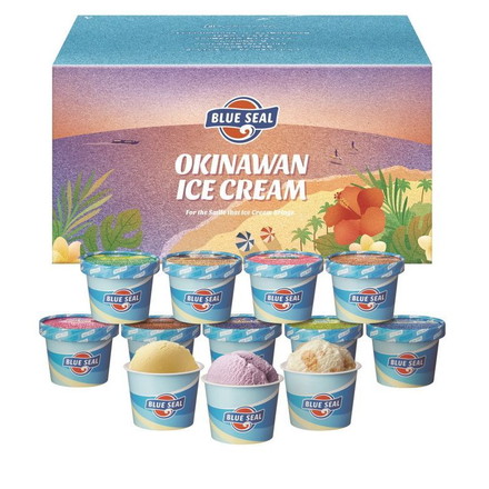 【バースデーカード付】 ブルーシール アイス 12個セット 12種 アソート 詰め合わせ 誕生日 ギフト 12個入り