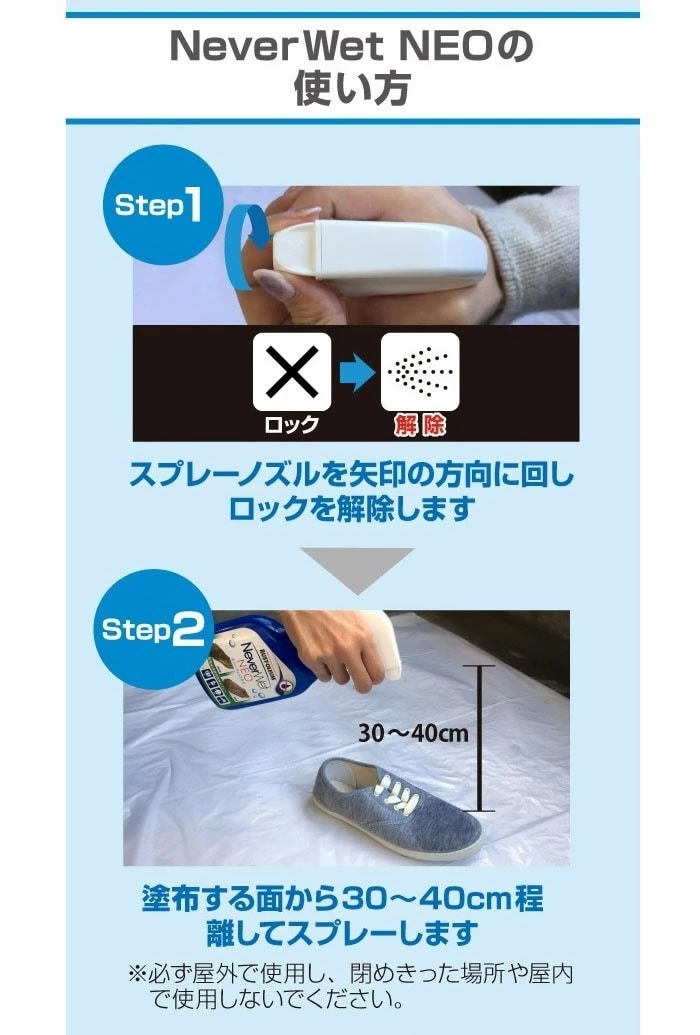 訳あり 箱破損 防水スプレー never wet neo ネバーウェットネオ 超はっ水