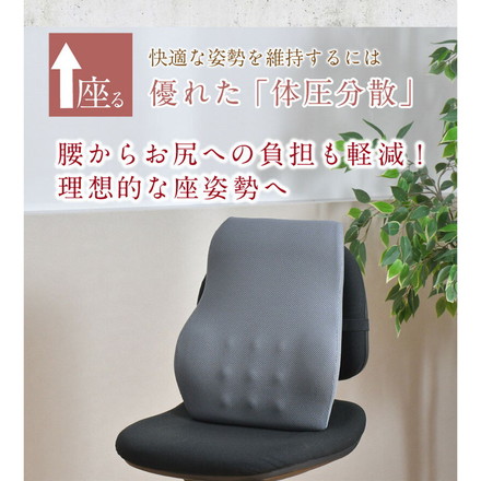 整体院の先生監修 快適支座 腰編 クッション 腰 姿勢を正す サポートクッション 46×38cm 姿勢見直し 負担軽減