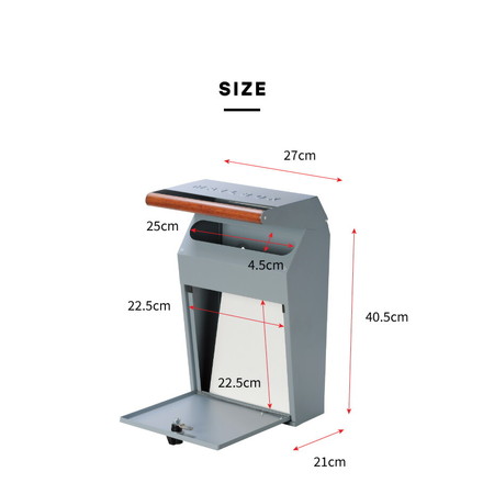 セトクラフト ポスト 北欧 ガルバリウム SI-3942 壁掛け 郵便ポストy2k 屋外用 A4サイズ対応 防食 スチール ブルーグレー(096444) SI-3942