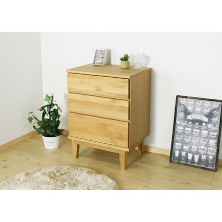 ローチェスト 幅60cm 木目 【国産 大川家具 完成品】 木製 タンス チェスト 収納 モダン