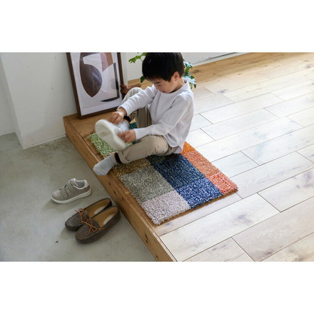 日本製 玄関 マット 100×75cm 長方形 防ダニ 滑り止め おしゃれ 北欧 シンプル 四角 家庭用 ラグ インテリア デザインライフ