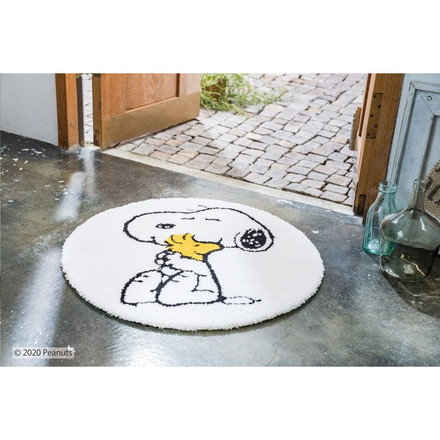 PEANUTS マット 65×65cm スヌーピー クロースフレンド スヌーピー SNOOPY ピーナッツ 防ダニ 滑り止め