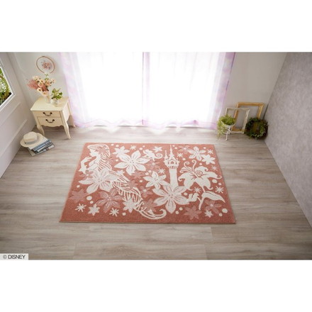 ディズニー ラグ 130×185cm DISNEY PRINCESS タングルド 防ダニ 床暖房 ホットカーペット対応