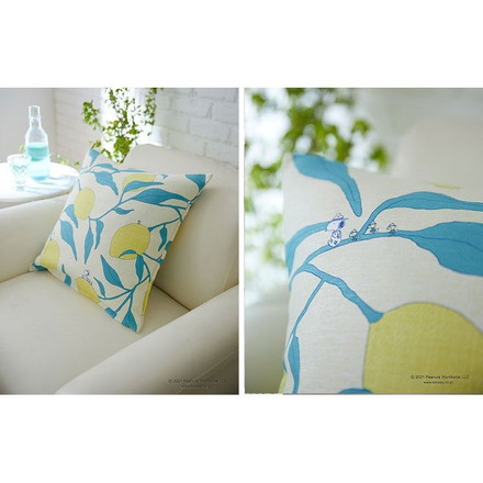 PEANUTS クッションカバー 45×45cm スヌーピー SNOOPY キャンプレモン ピーナッツ 洗える