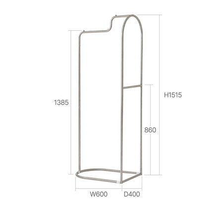 roomnhomeアーチカーブハンガー 高さ151cm ホワイト