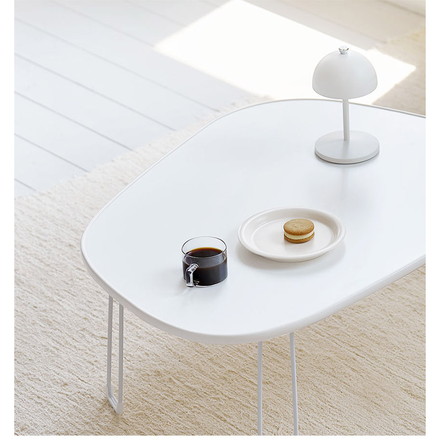 roomnhome ニューぺブル 折り畳み 幅70cm センターテーブル 韓国インテリア リビングテーブル ホワイト