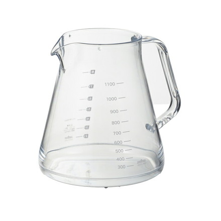 日本製 曙産業 コーヒーサーバー 1100ml ホワイトトライタン 割れにくい 軽量 クリア 透明 電子レンジ可 食洗機可 コーヒー 珈琲 ドリッパー 丈夫 注ぎやすい 目盛付きプラスチック製