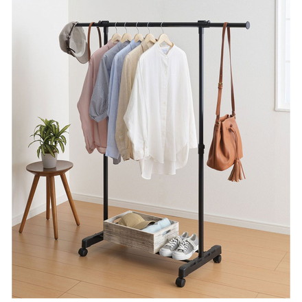 シンプル ハンガーラック プラス 洋服掛け 室内 物置 収納 整理棚 カバン置き 靴置き 一人暮らし 新生活 帽子