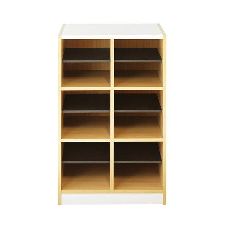 下駄箱 2列×3段 6人用 フリーラック スリッパラック シューズボックス シューズラックオープン 6足 棚板可動式