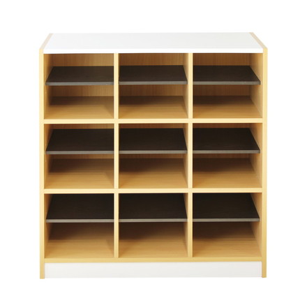 下駄箱 3列×3段 9人用 フリーラック スリッパラック シューズボックス シューズラックオープン 6足 棚板可動式