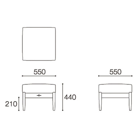 エッダ EDDA オットマン 北欧ビンテージスタイル シンプルデザイン オイルフィニッシュでナチュラル&ハンドメイド