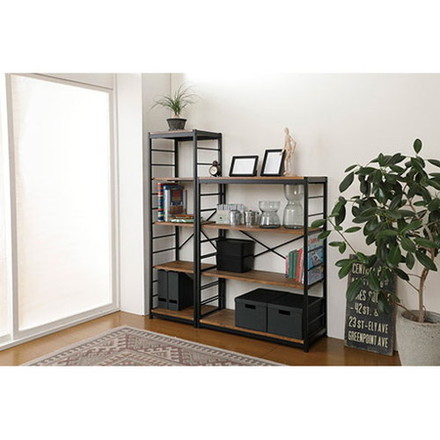 弘益 フリーラック4段 ナチュラル VKR-4-NA