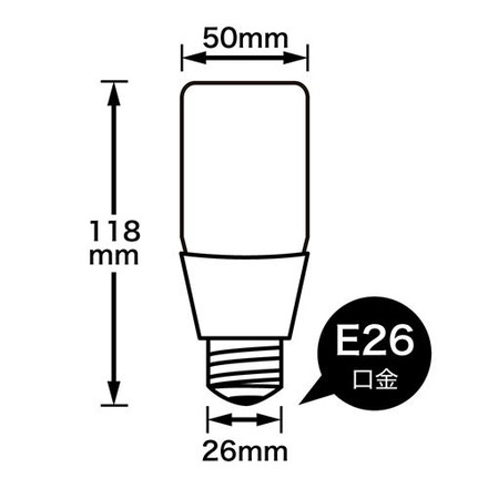 YAZAWA T形LED 100W形 E26 電球色 LDT13LG