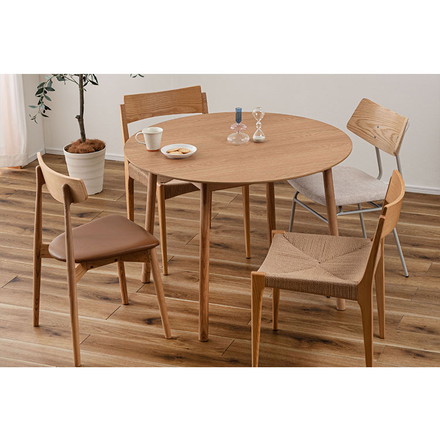 テーブル ダイニングテーブル 円形 幅100cm 丸形 ナチュラル 北欧 シンプル 天然木 アッシュ ハの字