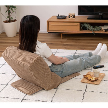 座椅子 クッションチェア コーデュロイ スマホソファ こたつソファ 座いす リクライニング フロアチェア クッション 背もたれ