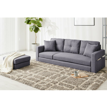 ソファー ソファ カバーリング 3人掛け カウチソファ レトロ 2人掛け セット グレージュ