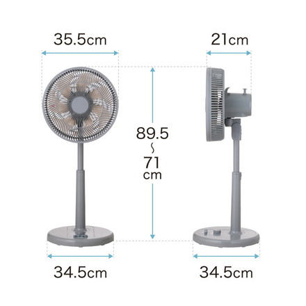 【7月中旬以降順次発送予定】simplus リビング扇 30cm メカ式 SP-30MD-01 7枚羽 扇風機 風量3段階 ボタン式 お手入れ簡単 グレー