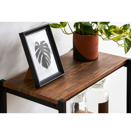 ヴィンテージ 四段ラック 4段 ラック 幅50 奥行き30 収納 オープンラック スチールラック 茶 ブラウン