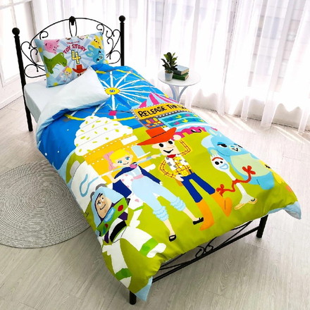 トイストーリー ディズニー 布団カバー3点セット 丸洗い可 シングル Disney 枕カバー 掛布団カバー シーツ