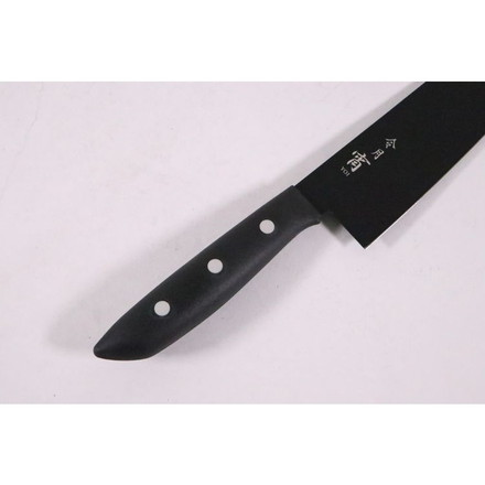 日本製 燕三条 黒い包丁 令月「宵」 三徳包丁 17cm 食洗機対応 デザイン包丁 モリブデンバナジウム鋼 ブラック 黒 包丁 ナイフ 富士カトラリー おしゃれ