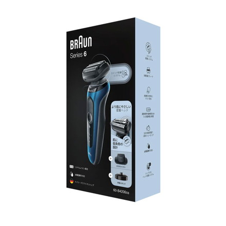 BRAUN メンズシェーバー 60-B4200cs シリーズ6 充電式 防水 BRAUN 密着深剃り