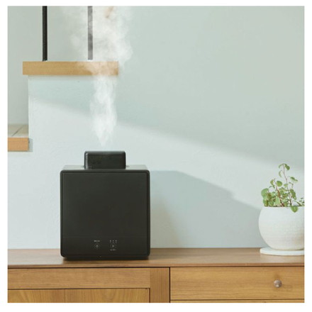 お手入れ簡単! スチーム式加湿器 1.6L 簡単給水 スチーム式 加湿器 スチーム加湿器 静音 軽量 小型 ドウシシャ DOSISHA ブラック