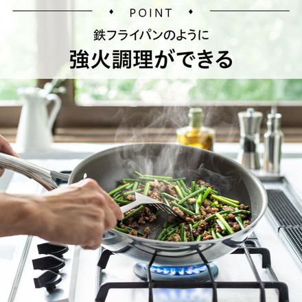 CORELLE コレール フライパン 16cm 10年保証 IH対応 ガス火OK フッ素不使用 PFOA PFAS フリー 強火調理 金属ツール オーブン DuraNano デュラナノ CSFP16SV ドウシシャ DOSHISHA