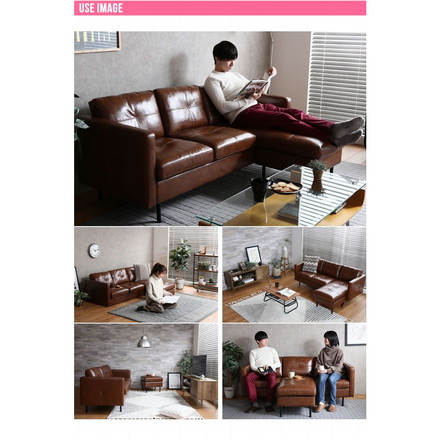 ソファー ソファ 3人掛け カウチソファ オットマン クッション付き L字ソファ コーナーソファ ソファーベッド