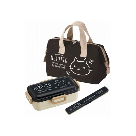 スケーター 銀イオン抗菌 弁当箱 ふわっと盛れる 4点ロック 530ml ねこっと PFLB6AG 弁当 弁当箱 ランチ ランチボックス