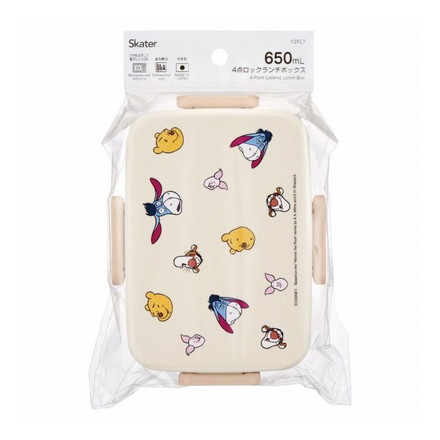 ディズニー disny くまのプーさん フレンズファニー 4点ロック 弁当箱 ランチボックス 650ml YZFL7 子供 キャラクター スケーター skater