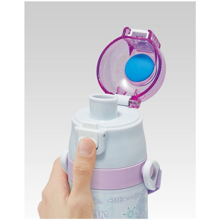 ディズニー プリンセス 新柄 水筒 キッズ 直飲み 470ml 保冷 ステンレスボトル ワンタッチ アリエル ラプンツェル エルサ アナと雪の女王 キャラクター SDC4 スケーター Skater Disney アナ雪26