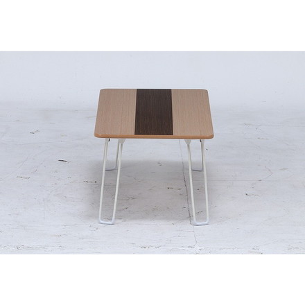 突板折畳ローテーブル ライン W800×D400×H315mm 天然木化粧繊維板