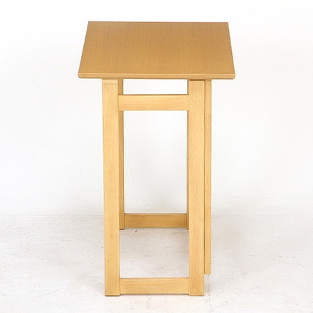 フォールディングテーブル W700×D450×H690mm 天然木化粧繊維板 ナチュラル