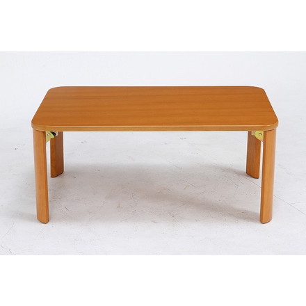 折脚ローテーブル W750×D500×H320mm MDF(突板ラバーウッド) ナチュラル