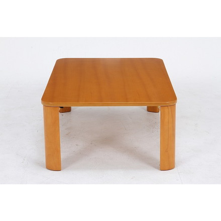 折脚ローテーブル W900×D600×H320mm MDF(突板ラバーウッド) ナチュラル