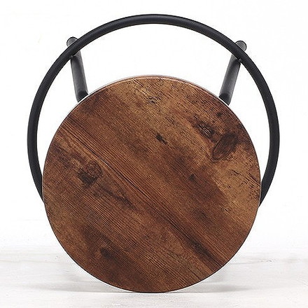 バースツール ラウンド W400×D400×H600~690mm 600~690mm MDF PVC スチール