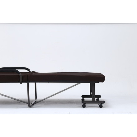 低反発折りたたみベッドフリーロック 高床タイプ 幅96×奥行200×高さ50cm スチール ポリエステル100%