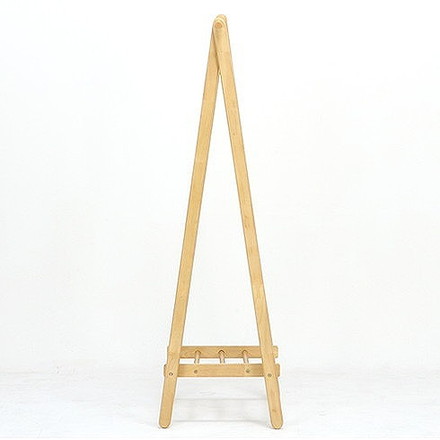 木製ハンガー ナチュラル W800×D450×H1478mm ラバーウッド