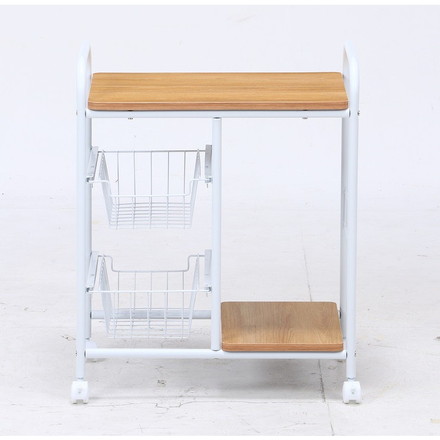 キッチンワゴン 幅56×奥行35.5×高さ69.5cm 合成樹脂化粧パーティクルボード スチール