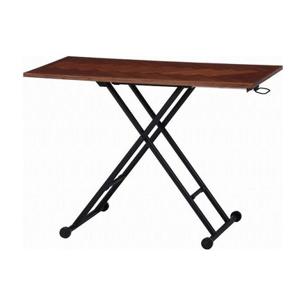 昇降テーブル ブラウン 幅100cm 奥行55cm 高さ12~70cm