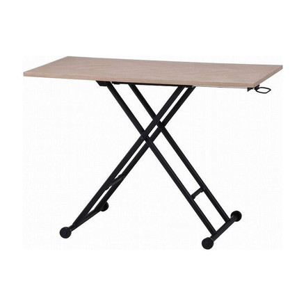 昇降テーブル ホワイト 幅100cm 奥行55cm 高さ12~70cm