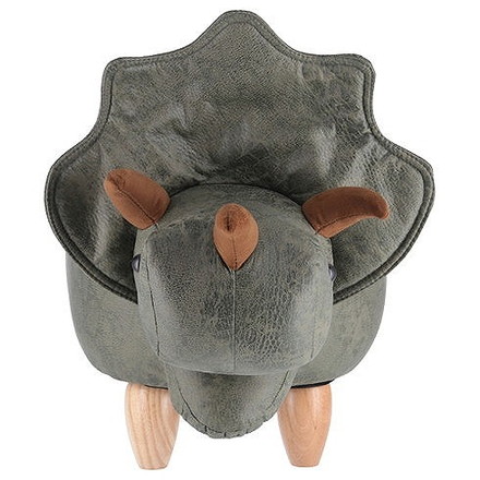 アニマルスツール収納付き W960×D340×H360mm 合板 天然木 ポリエステル 収納 ダイナソー