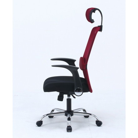 オフィスチェア パーソナルチェア レッド 幅66×奥行64×高さ111.5~127.5cm