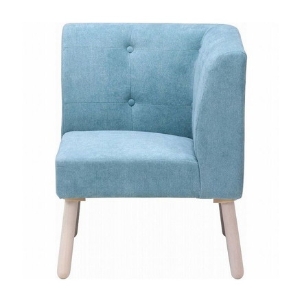 コーナーソファー ホワイトウォッシュ 幅61.5cm 奥行61.5cm 高さ78cm