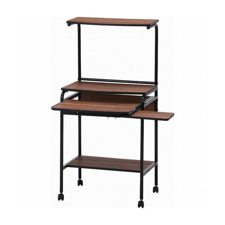 机 PCデスク シンプル ブラウン 幅60cm 奥行48cm 高さ122cm