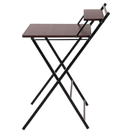 フォールディングワークデスク Dブラウンブラック W880×D640×H875mm スチール PB(PVC)