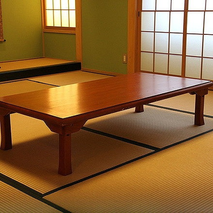 折脚和風座卓 W1500×D750×H340mm 天然木化粧繊維板(オーク材) 天然木(ラバー材)