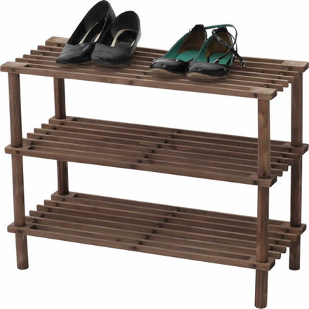 マルチフリー＆シューズラック3段ブラウンZSJ05064-B