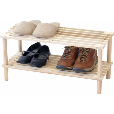 マルチフリー＆シューズラック 2段 ナチュラル